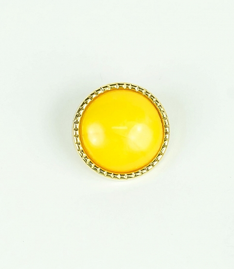 Gold Rim Dome Shank Buttons Size 34L X10 Pcs